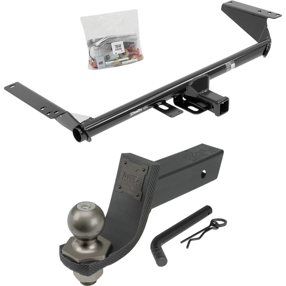 Fits 2020-2023 Chrysler Voyager Trailer Hitch Tow PKG + Interlock Tactical Starter Kit w/ 3-1/4" Drop & 2" Ball By Draw-Tite