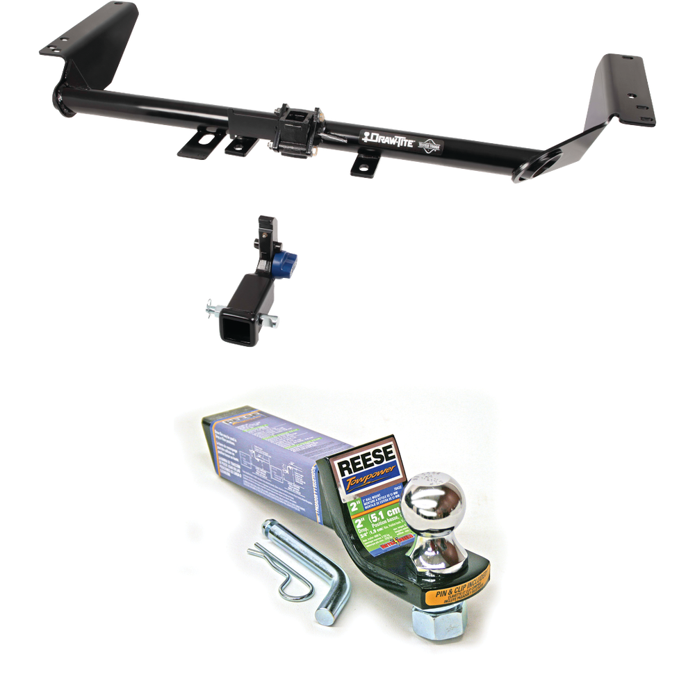 Fits 2017-2020 Chrysler Pacifica Trailer Hitch Tow PKG w/ Starter Kit Ball Mount w/ 2" Drop & 1-7/8" Ball (For Touring Models) By Draw-Tite