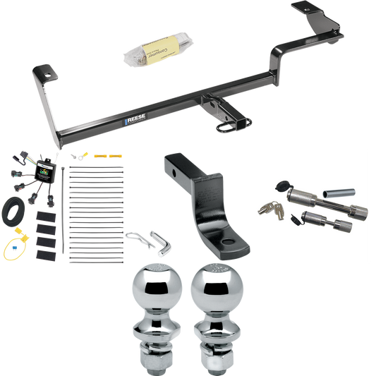 Fits 2006-2011 Acura CSX Trailer Hitch Tow PKG w/ 4-Flat Zero Contact "No Splice" Wiring Harness + Draw-Bar + 1-7/8" + 2" Ball + Dual Hitch & Coupler Locks (For (Canada Only) Models) By Reese Towpower