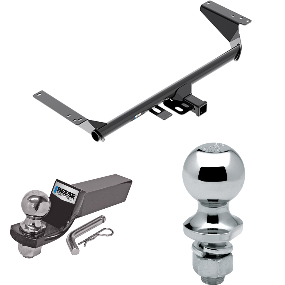 Fits 2020-2023 Chrysler Voyager Trailer Hitch Tow PKG w/ Starter Kit Ball Mount w/ 2" Drop & 2" Ball + 1-7/8" Ball By Reese Towpower