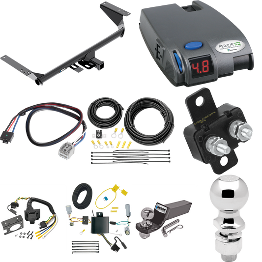 Fits 2022-2023 Chrysler Grand Caravan Trailer Hitch Tow PKG w/ Tekonsha Primus IQ Brake Control + Plug & Play BC Adapter + 7-Way RV Wiring + 2" & 2-5/16" Ball & Drop Mount (For (Canada Only) Models) By Reese Towpower