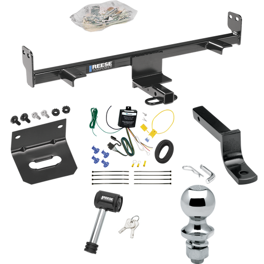 Fits 2006-2009 Mazda 3 Trailer Hitch Tow PKG w/ 4-Flat Wiring Harness + Draw-Bar + 1-7/8" Ball + Wiring Bracket + Hitch Lock (For Sedan, w/Grand Touring LED Taillights Models) By Reese Towpower