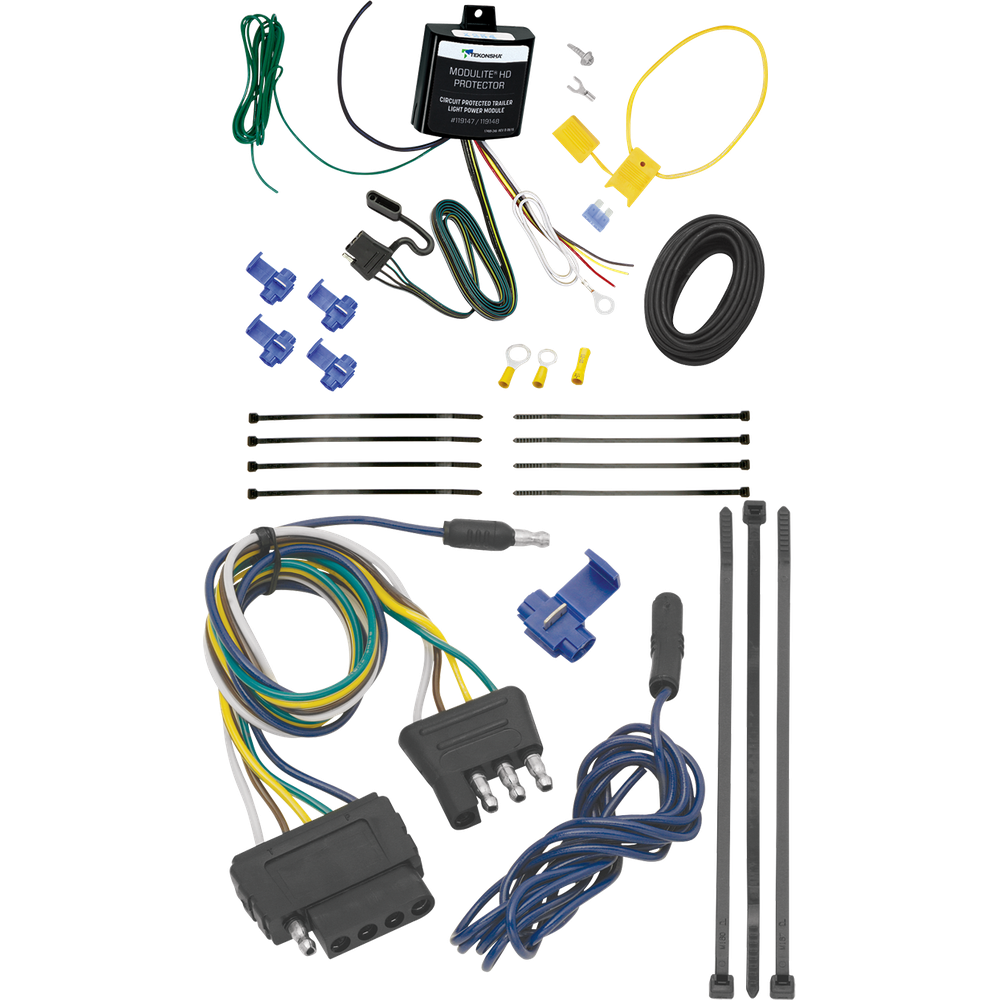 Se adapta al arnés de cableado del extremo del vehículo Cadillac CTS 2003-2007, plano de 5 vías de Tekonsha