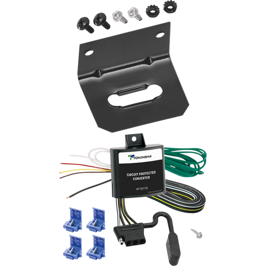 Se adapta al arnés de cableado del remolque del extremo del vehículo de 4 planos Acura TL 2004-2008 + soporte de cableado de Tekonsha