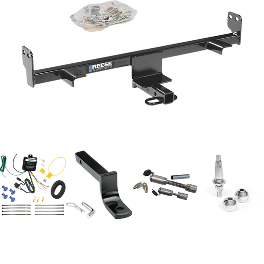 Fits 2006-2009 Mazda 3 Trailer Hitch Tow PKG w/ 4-Flat Wiring Harness + Draw-Bar + Interchangeable 1-7/8" & 2" Balls + Dual Hitch & Coupler Locks (For Hatchback, w/Grand Touring LED Taillights Models) By Reese Towpower