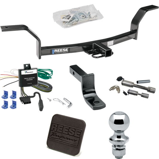 Fits 1997-2001 Acura EL Trailer Hitch Tow PKG w/ 4-Flat Wiring Harness + Draw-Bar + 1-7/8" Ball + Hitch Cover + Dual Hitch & Coupler Locks (For (Canada Only) Models) By Reese Towpower