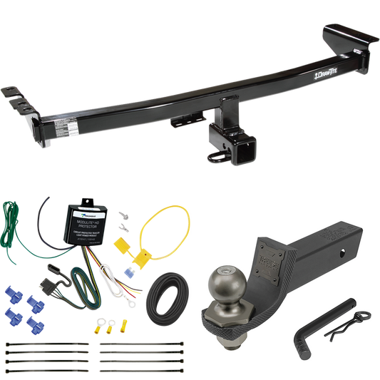 Fits 2003-2004 Volvo XC90 Trailer Hitch Tow PKG w/ 4-Flat Wiring + Interlock Tactical Starter Kit w/ 2" Drop & 2" Ball By Draw-Tite