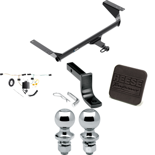 Fits 2021-2023 Chrysler Pacifica Trailer Hitch Tow PKG w/ 4-Flat Wiring Harness + Draw-Bar + 1-7/8" + 2" Ball + Hitch Cover (For Limited Models) By Reese Towpower