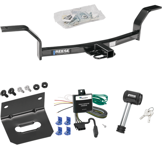 Fits 1997-2001 Acura EL Trailer Hitch Tow PKG w/ 4-Flat Wiring Harness + Wiring Bracket + Hitch Lock (For (Canada Only) Models) By Reese Towpower
