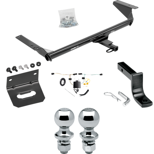 Fits 2021-2023 Chrysler Pacifica Trailer Hitch Tow PKG w/ 4-Flat Wiring Harness + Draw-Bar + 1-7/8" + 2" Ball + Wiring Bracket By Draw-Tite