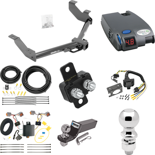 Se adapta al paquete de enganche de remolque Ford Transit Connect 2014-2023 con control de freno Tekonsha Primus IQ + cableado RV de 7 vías + soporte de bola y caída de 2" y 2-5/16" de Draw-Tite