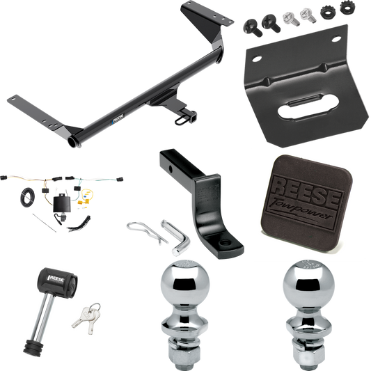 Fits 2021-2023 Chrysler Pacifica Trailer Hitch Tow PKG w/ 4-Flat Wiring Harness + Draw-Bar + 1-7/8" + 2" Ball + Wiring Bracket + Hitch Cover + Hitch Lock (For Touring Plus Models) By Reese Towpower