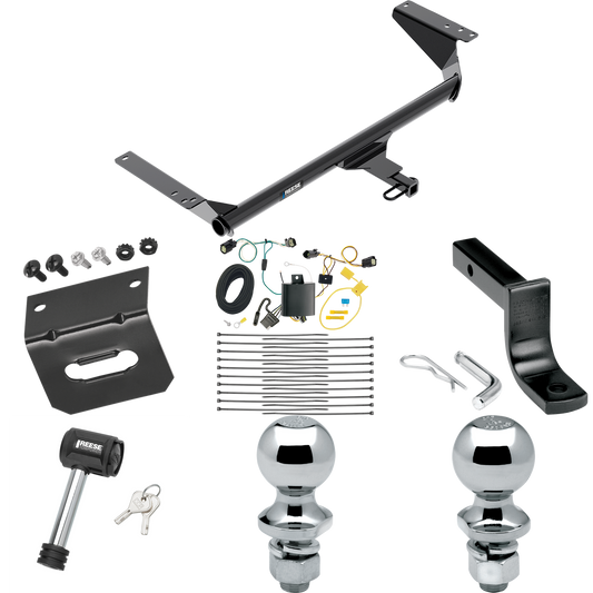 Fits 2017-2020 Chrysler Pacifica Trailer Hitch Tow PKG w/ 4-Flat Wiring Harness + Draw-Bar + 1-7/8" + 2" Ball + Wiring Bracket + Hitch Lock (For Touring L Plus Models) By Reese Towpower