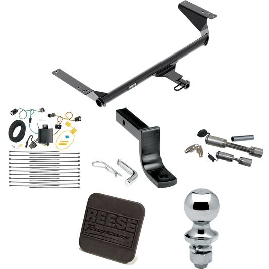 Fits 2017-2020 Chrysler Pacifica Trailer Hitch Tow PKG w/ 4-Flat Wiring Harness + Draw-Bar + 1-7/8" Ball + Hitch Cover + Dual Hitch & Coupler Locks (For Limited Models) By Reese Towpower