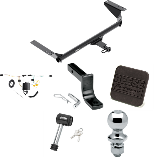 Fits 2021-2023 Chrysler Pacifica Trailer Hitch Tow PKG w/ 4-Flat Wiring Harness + Draw-Bar + 1-7/8" Ball + Hitch Cover + Hitch Lock (For Touring L Models) By Reese Towpower