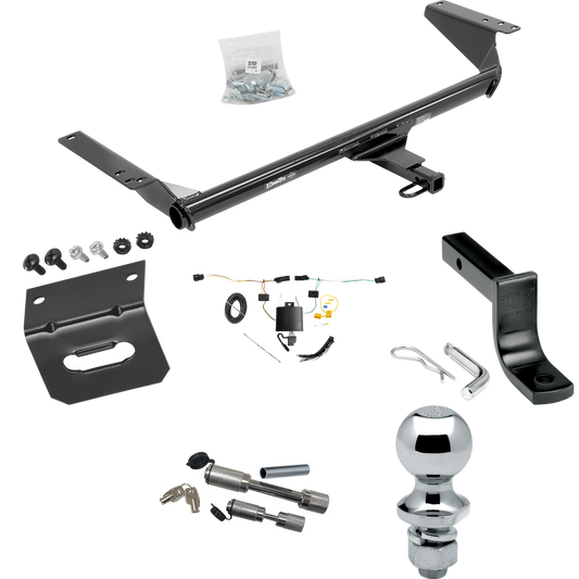 Fits 2021-2023 Chrysler Pacifica Trailer Hitch Tow PKG w/ 4-Flat Wiring Harness + Draw-Bar + 1-7/8" Ball + Wiring Bracket + Dual Hitch & Coupler Locks (For Touring Models) By Draw-Tite