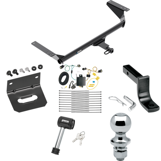 Fits 2017-2020 Chrysler Pacifica Trailer Hitch Tow PKG w/ 4-Flat Wiring Harness + Draw-Bar + 1-7/8" Ball + Wiring Bracket + Hitch Lock (For Touring L Plus Models) By Reese Towpower