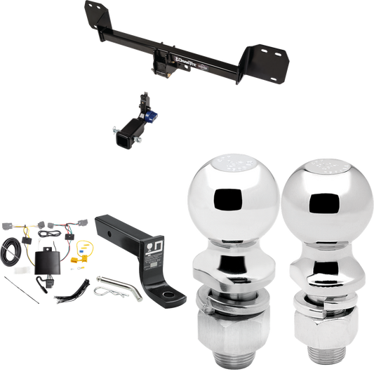 Fits 2016-2023 Volvo XC90 Trailer Hitch Tow PKG w/ 4-Flat Wiring + Ball Mount w/ 4" Drop + 2" Ball + 2-5/16" Ball By Draw-Tite