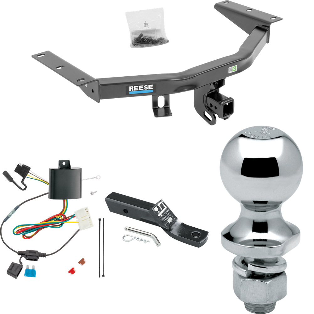 Se adapta al paquete de remolque con enganche de remolque Acura MDX 2014-2020 con cableado de 4 planos + soporte de bola con caída de 2" + bola de 1-7/8" (excluye: con modelos de neumáticos de repuesto de tamaño completo) de Reese Towpower