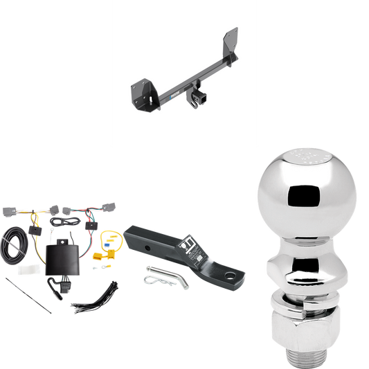 Fits 2016-2023 Volvo XC90 Trailer Hitch Tow PKG w/ 4-Flat Wiring + Ball Mount w/ 2" Drop + 2-5/16" Ball By Reese Towpower