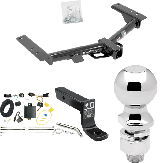 Fits 2015-2023 Ford Transit-350 Trailer Hitch Tow PKG w/ 4-Flat Wiring + Ball Mount w/ 4" Drop + 2-5/16" Ball (For Single Rear Wheel w/148" Wheelbase, Except Cab & Chassis and the Cutaway Models) By Draw-Tite