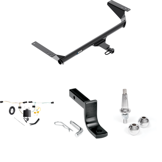 Fits 2021-2023 Chrysler Pacifica Trailer Hitch Tow PKG w/ 4-Flat Wiring Harness + Draw-Bar + Interchangeable 1-7/8" & 2" Balls (For Touring Plus Models) By Reese Towpower