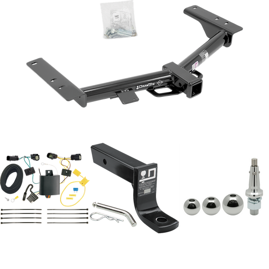 Fits 2015-2023 Ford Transit-250 Trailer Hitch Tow PKG w/ 4-Flat Wiring + Ball Mount w/ 4" Drop + Interchangeable Ball 1-7/8" & 2" & 2-5/16" (Excludes: Cab & Chassis and the Cutaway Models) By Draw-Tite