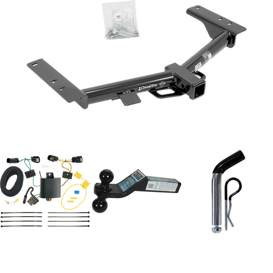 Fits 2015-2023 Ford Transit-150 Trailer Hitch Tow PKG w/ 4-Flat Wiring + Dual Ball Ball Mount 2" & 2-5/16" Trailer Balls + Pin/Clip (Excludes: Cab & Chassis and the Cutaway Models) By Draw-Tite