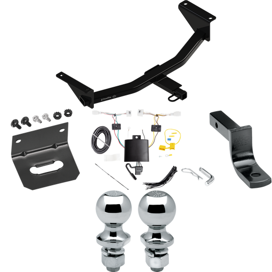 Se adapta al paquete de remolque con enganche de remolque Mazda 3 2019-2024 con arnés de cableado de 4 planos + barra de tracción + bola de 1-7/8" + 2" + soporte de cableado (para modelos sedán) de Draw-Tite