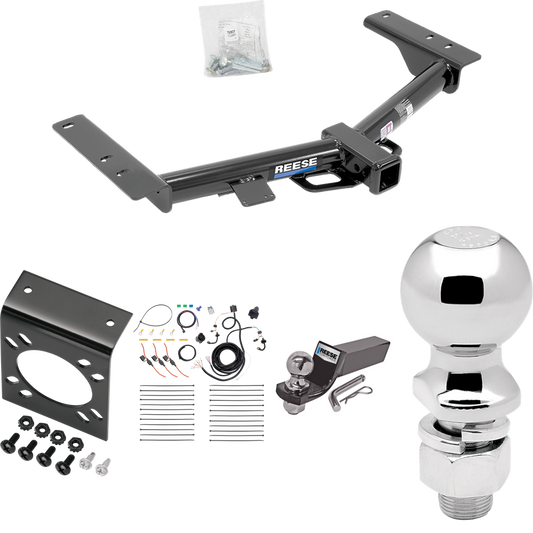 Fits 2015-2023 Ford Transit-150 Trailer Hitch Tow PKG w/ 7-Way RV Wiring + 2" & 2-5/16" Ball + Drop Mount (Excludes: Cab & Chassis and the Cutaway Models) By Reese Towpower