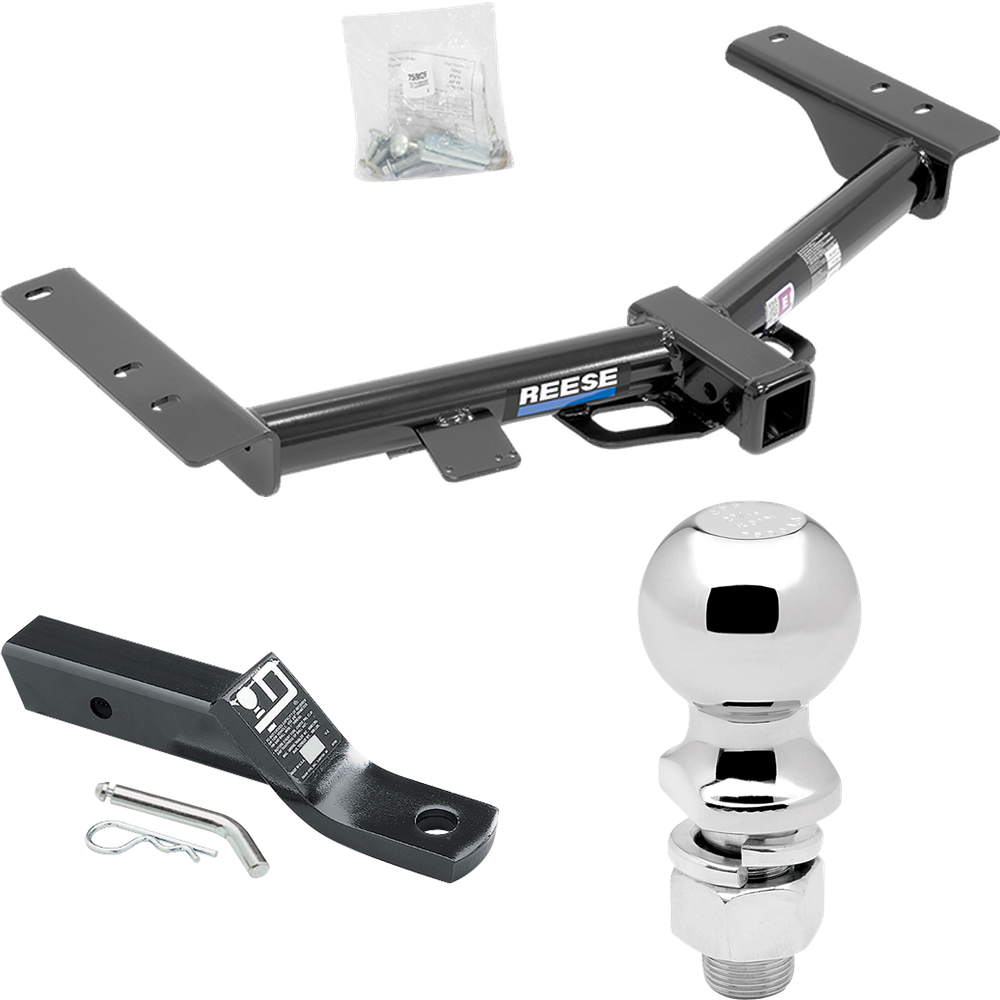 Fits 2015-2023 Ford Transit-350 Trailer Hitch Tow PKG w/ Ball Mount w/ 2" Drop + 2-5/16" Ball (For Single Rear Wheel w/148" Wheelbase, Except Cab & Chassis and the Cutaway Models) By Reese Towpower