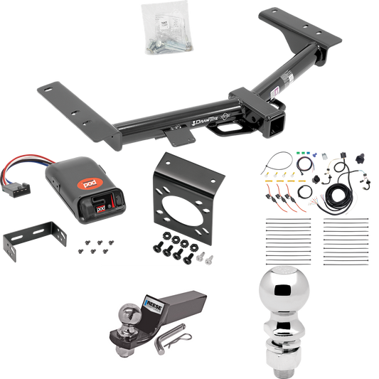 Fits 2015-2023 Ford Transit-250 Trailer Hitch Tow PKG w/ Pro Series POD Brake Control + 7-Way RV Wiring + 2" & 2-5/16" Ball & Drop Mount (Excludes: Cab & Chassis and the Cutaway Models) By Draw-Tite