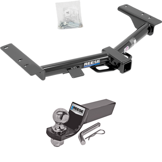 Fits 2015-2023 Ford Transit-350 Trailer Hitch Tow PKG w/ Starter Kit Ball Mount w/ 2" Drop & 2" Ball (Excludes: Single Rear Wheel w/148" Wheelbase or Cab & Chassis and the Cutaway Models) By Reese Towpower