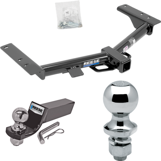 Fits 2015-2023 Ford Transit-350 Trailer Hitch Tow PKG w/ Starter Kit Ball Mount w/ 2" Drop & 2" Ball + 1-7/8" Ball (For Single Rear Wheel w/148" Wheelbase, Except Cab & Chassis and the Cutaway Models) By Reese Towpower