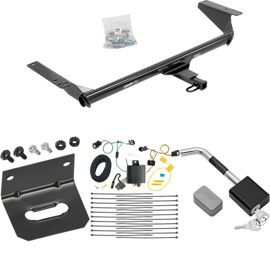 Se adapta al paquete de enganche de remolque Chrysler Pacifica 2017-2020 con arnés de cableado plano de 4 + soporte de cableado + bloqueo de enganche (para modelos limitados) de Draw-Tite