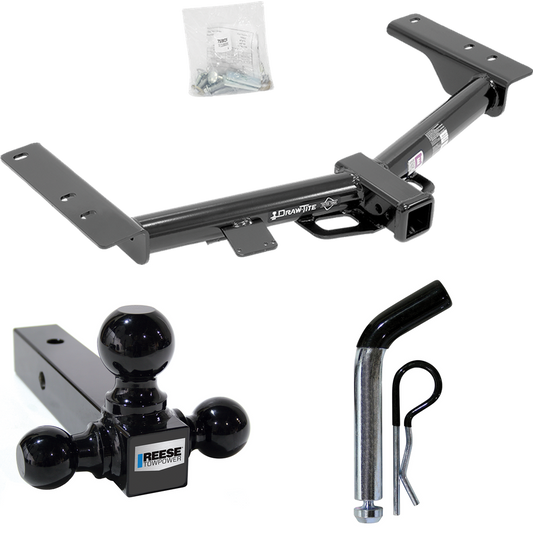 Fits 2015-2023 Ford Transit-150 Trailer Hitch Tow PKG w/ Triple Ball Ball Mount 1-7/8" & 2" & 2-5/16" Trailer Balls + Pin/Clip (Excludes: Cab & Chassis and the Cutaway Models) By Draw-Tite