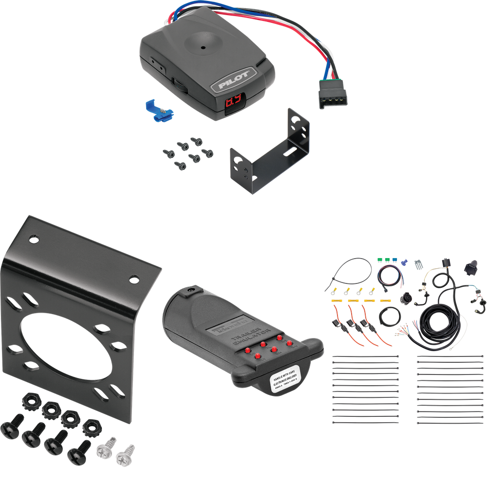 Fits 2015-2023 Ford Transit-350 7-Way RV Wiring + Pro Series Pilot Brake Control + 7-Way Tester and Trailer Emulator (For Single Rear Wheel Models) By Tekonsha