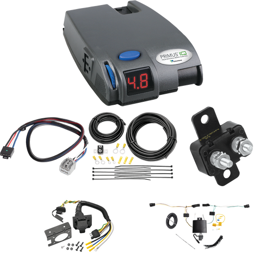 Se adapta al cableado de RV de 7 vías Chrysler Pacifica 2021-2023 + control de freno Tekonsha Primus IQ + adaptador BC Plug &amp; Play de Tekonsha