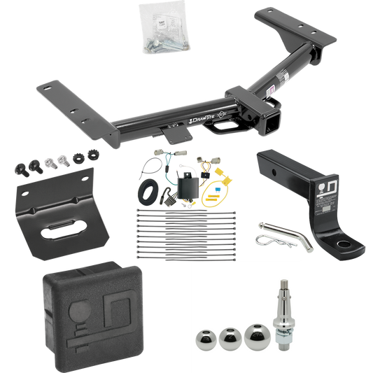 Fits 2015-2023 Ford Transit-350 Trailer Hitch Tow PKG w/ 4-Flat Wiring + Ball Mount w/ 4" Drop + Interchangeable Ball 1-7/8" & 2" & 2-5/16" + Wiring Bracket + Hitch Cover (Excludes: Single Rear Wheel w/148" Wheelbase or Cab & Chassis and the Cutaway