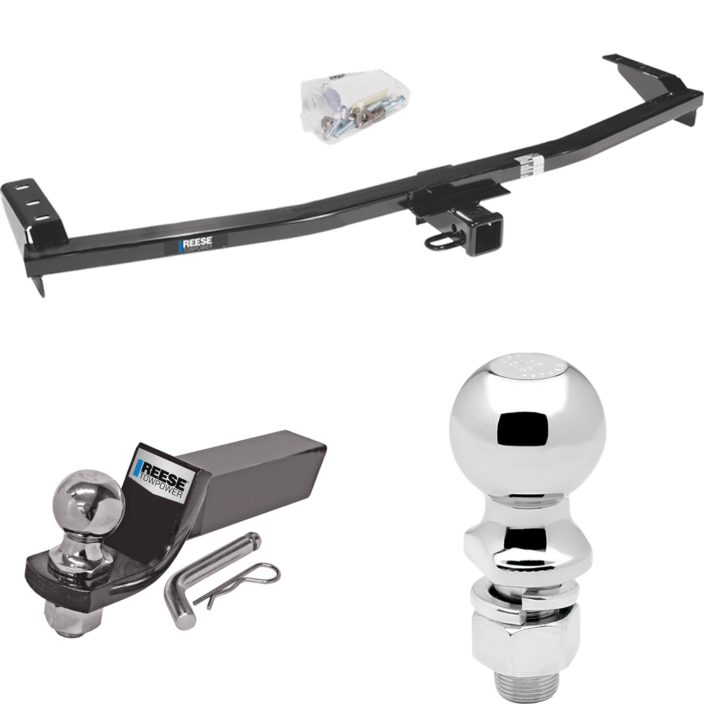 Fits 2003-2008 Honda Pilot Trailer Hitch Tow PKG w/ Starter Kit Ball Mount w/ 2" Drop & 2" Ball + 2-5/16" Ball By Reese Towpower