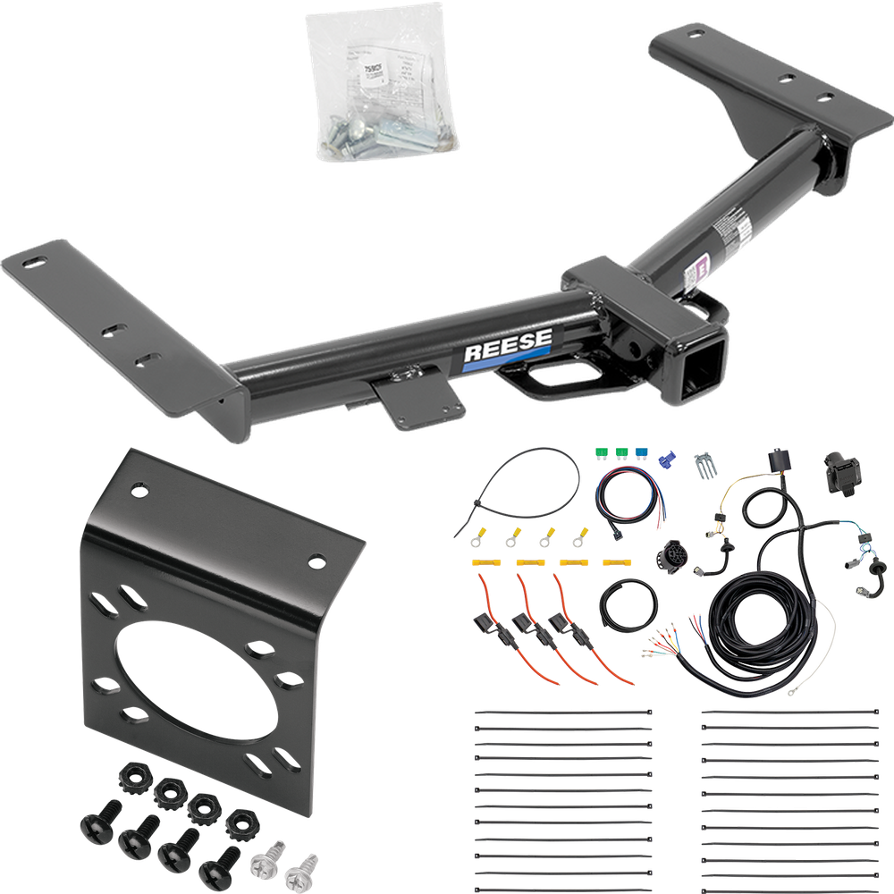 Fits 2015-2023 Ford Transit-350 Trailer Hitch Tow PKG w/ 7-Way RV Wiring (Excludes: Single Rear Wheel w/148" Wheelbase or Cab & Chassis and the Cutaway Models) By Reese Towpower