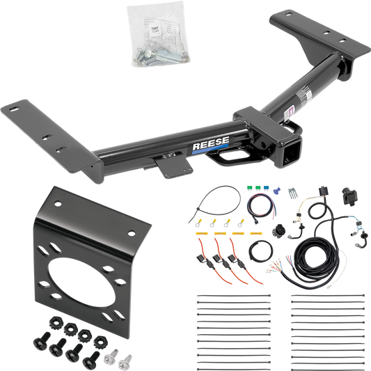 Fits 2015-2023 Ford Transit-350 Trailer Hitch Tow PKG w/ 7-Way RV Wiring (Excludes: Single Rear Wheel w/148" Wheelbase or Cab & Chassis and the Cutaway Models) By Reese Towpower