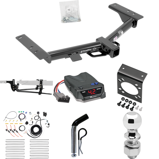 Fits 2015-2023 Ford Transit-350 Trailer Hitch Tow PKG w/ 8K Round Bar Weight Distribution Hitch w/ 2-5/16" Ball + 2" Ball + Pin/Clip + Tekonsha BRAKE-EVN Brake Control + 7-Way RV Wiring (Excludes: Single Rear Wheel w/148" Wheelbase or Cab & Chassis a