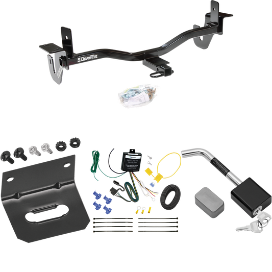 Se adapta al paquete de enganche de remolque Mazda 3 2010-2013 con arnés de cableado plano de 4 + soporte de cableado + bloqueo de enganche (para modelos Sedan, con luces traseras LED Grand Touring) de Draw-Tite