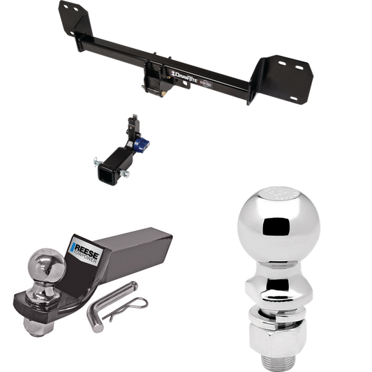 Fits 2018-2023 Volvo XC60 Trailer Hitch Tow PKG w/ Starter Kit Ball Mount w/ 2" Drop & 2" Ball + 2-5/16" Ball By Draw-Tite