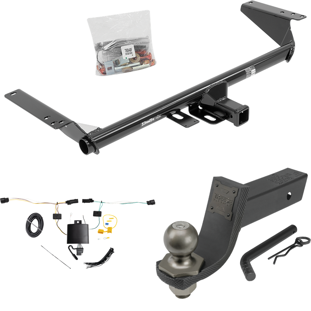 Fits 2021-2023 Chrysler Pacifica Trailer Hitch Tow PKG w/ 4-Flat Wiring + Interlock Tactical Starter Kit w/ 3-1/4" Drop & 2" Ball By Draw-Tite