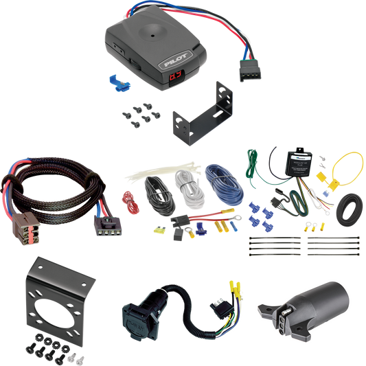 Se adapta al cableado de 7 vías Lincoln MKT RV 2010-2011 + control de freno piloto serie Pro + adaptador BC Plug &amp; Play + adaptador de 7 vías a 4 vías de Tekonsha