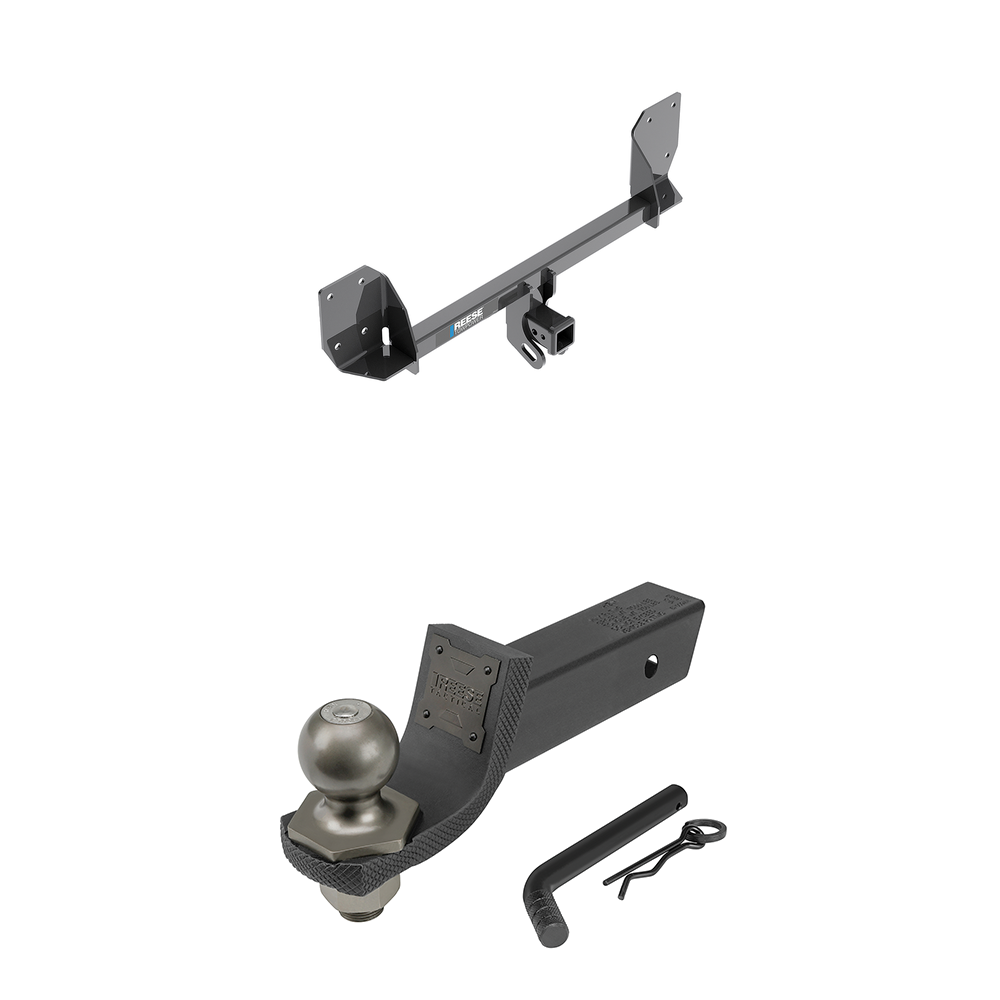 Fits 2018-2023 Volvo XC60 Trailer Hitch Tow PKG + Interlock Tactical Starter Kit w/ 2" Drop & 2" Ball By Reese Towpower