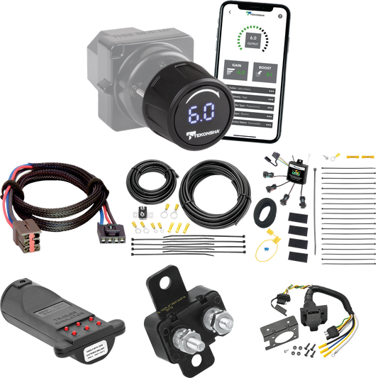 Fits 1999-2003 Ford Windstar 7-Way RV Wiring w/ Zero Contact ZCI Module + Tekonsha Prodigy iD Bluetooth Wireless Brake Control + Plug & Play BC Adapter + 7-Way Tester and Trailer Emulator (For (Built Before 11/2002) Models) By Tekonsha