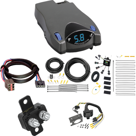 Se adapta al cableado de 7 vías Lincoln MKT RV 2010-2011 con módulo ZCI de contacto cero + control de freno Tekonsha Prodigy P2 + adaptador BC Plug &amp; Play de Tekonsha